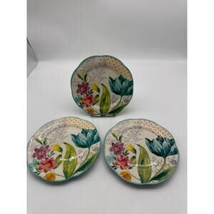 Pioneer Woman Blooming Bouquet Salad Dessert Plate Replacement 8.5" Scalloped